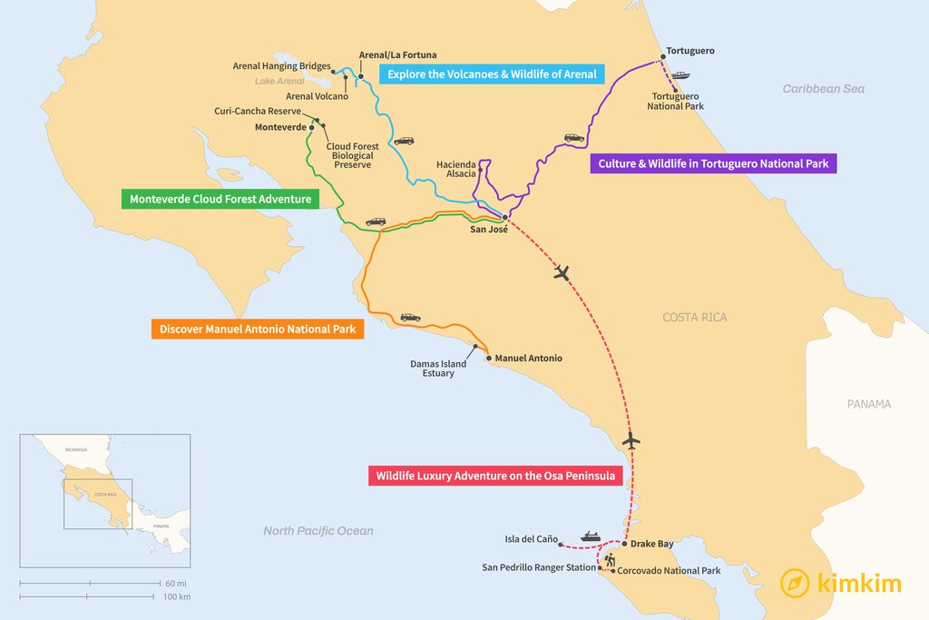 4 Days in Costa Rica Itinerary