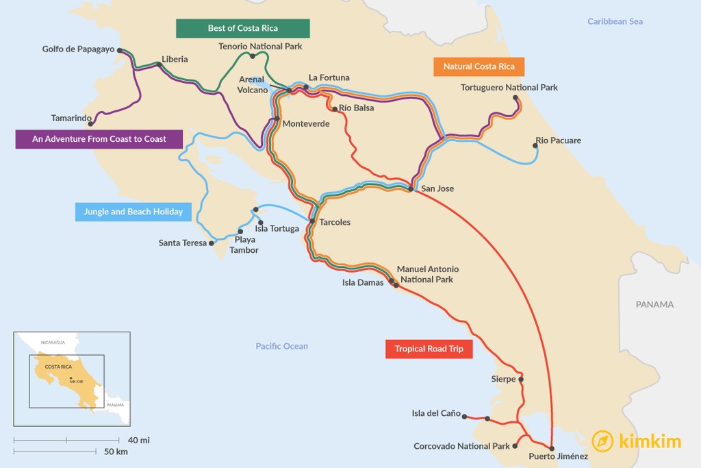 Costa Rica Travel Itinerary 2 Weeks