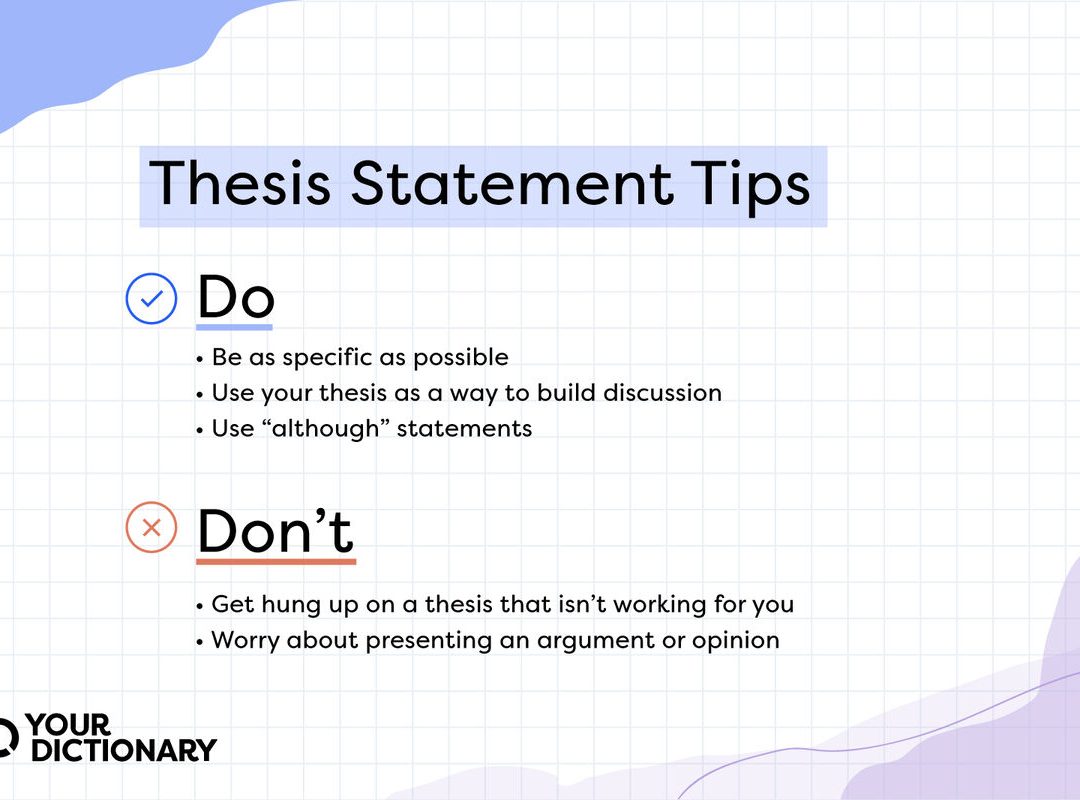 How to Write a Thesis Sentence